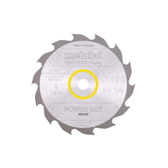 METABO 28004 Serra Circular 190X20 14Wz
