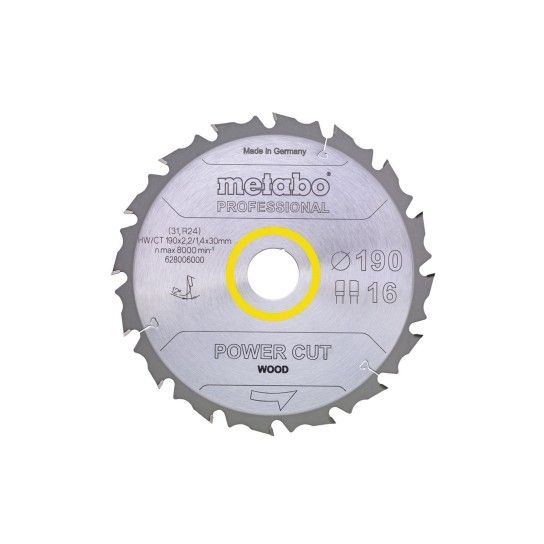 METABO 28006 Serra Circular 190X30 16Z