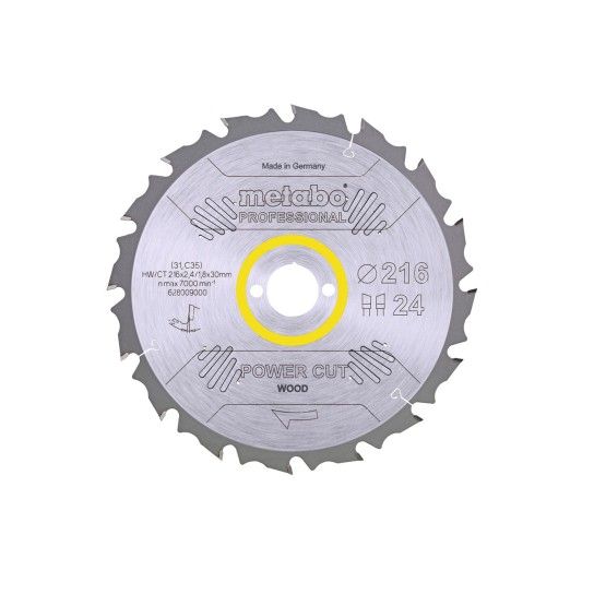 METABO 28009 Serra Circular 216X2,4X30X24D