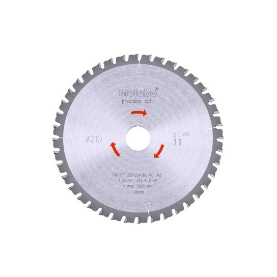 METABO 28037 Serra Circular 210X30, 40Wz