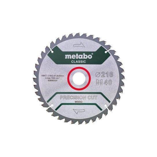 METABO 28060 Serra Circular 216X30, 40Wz