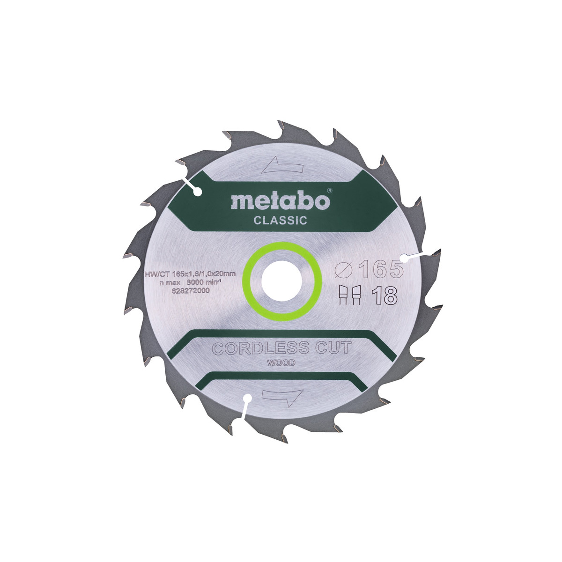 METABO 28272 Serra Circular  165X20, 18 Wz