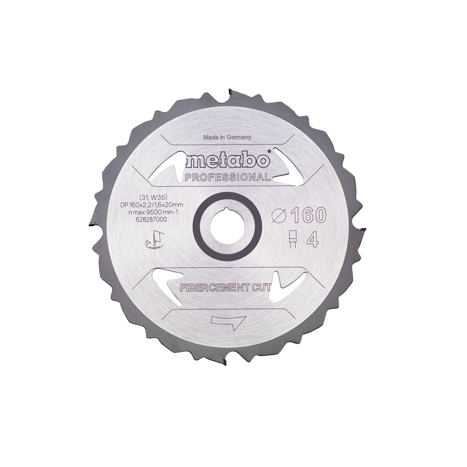 METABO 28287 FIBROCIMENTO Serra Prof 160X2,2X20 Z4 Dfz METABO 28287 FIBROCIMENTO Serra Prof 160X2,2X20 Z4 Dfz