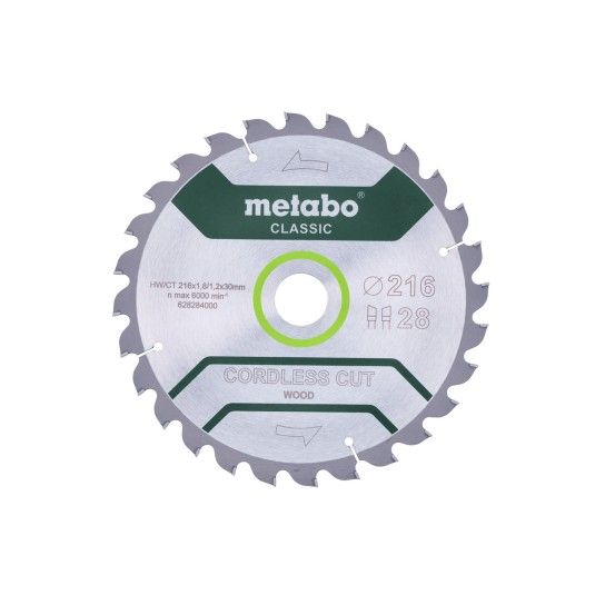 METABO 28284 S/FIO MADEIRA Serra Classic  216X30 28Wz