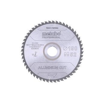 METABO 28296 ALUMINIO Serra Prof 190X2,2X30 Z52 Fz/Tz
