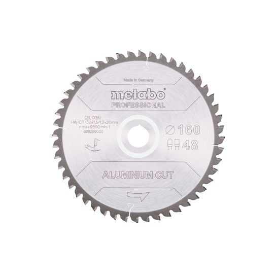 METABO 28288 ALUMINIO Serra Prof 160X1,6X20 Z48 Fz/Tz