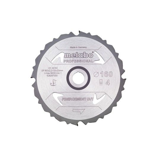 METABO 28287 FIBROCIMENTO Serra Prof 160X2,2X20 Z4 Dfz