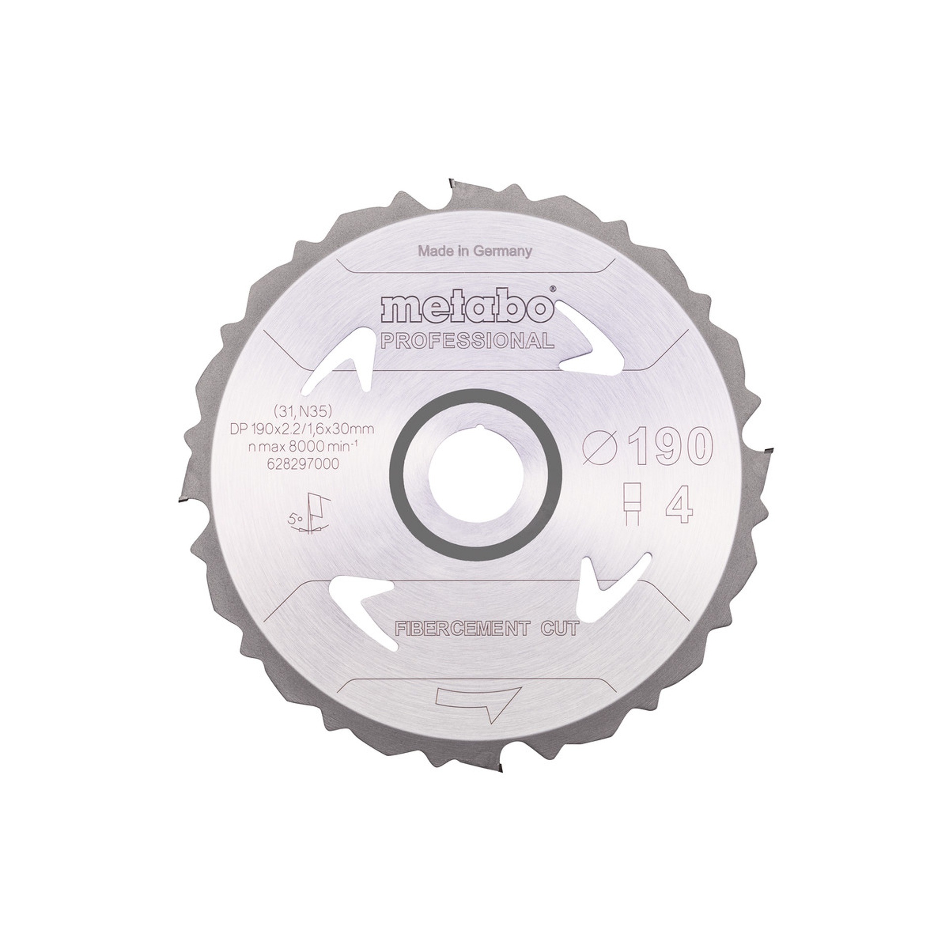 METABO 28297 FIBROCIMENTO Serra Prof 190X2,2X30 Z4 Dfz METABO 28297 FIBROCIMENTO Serra Prof 190X2,2X30 Z4 Dfz