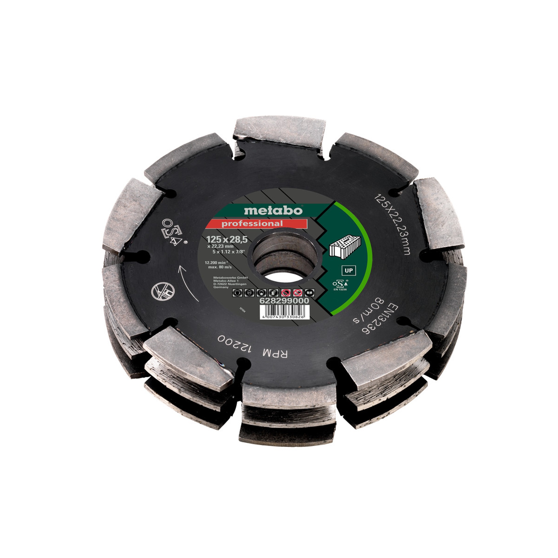 METABO 28299 Discos Diamantados 125X28,5X22,23 METABO 28299 Discos Diamantados 125X28,5X22,23