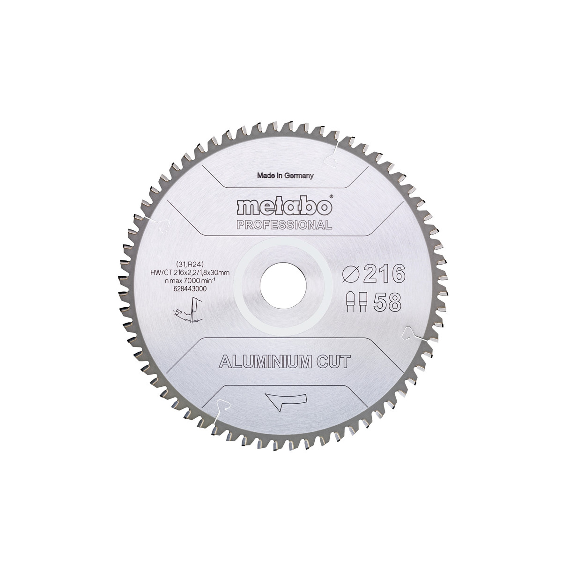 METABO 28443 ALUMINIO Serra Prof 216X2,2X30 Z58 Fz/Tz METABO 28443 ALUMINIO Serra Prof 216X2,2X30 Z58 Fz/Tz