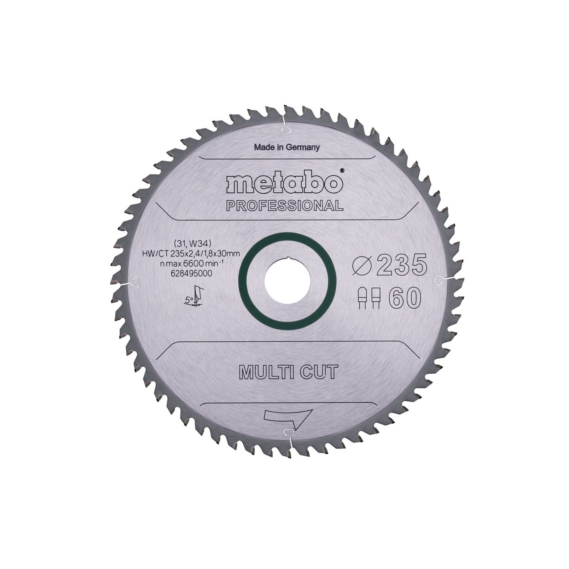 METABO 28495 Serra Prof 235X2,6/X30 Z60 Fz/Tz METABO 28495 Serra Prof 235X2,6/X30 Z60 Fz/Tz