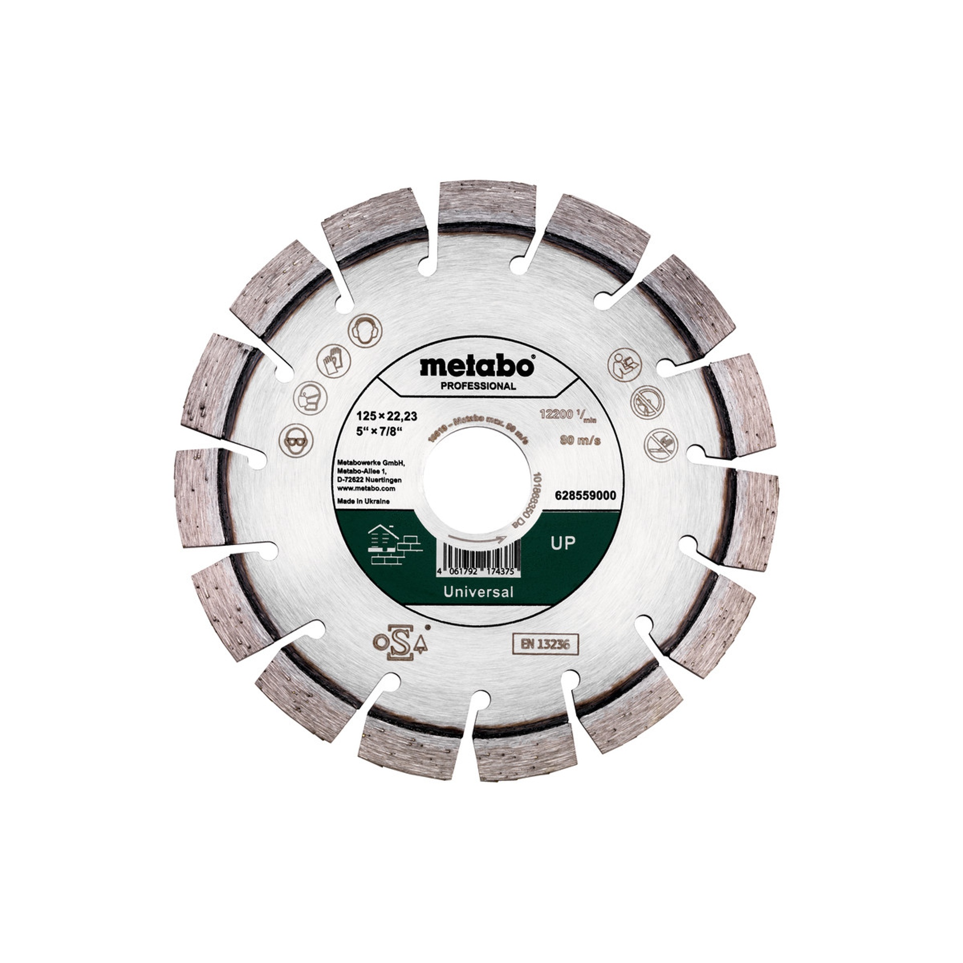 METABO 28559 Disco Diam. 125X22,23 Up METABO 28559 Disco Diam. 125X22,23 Up