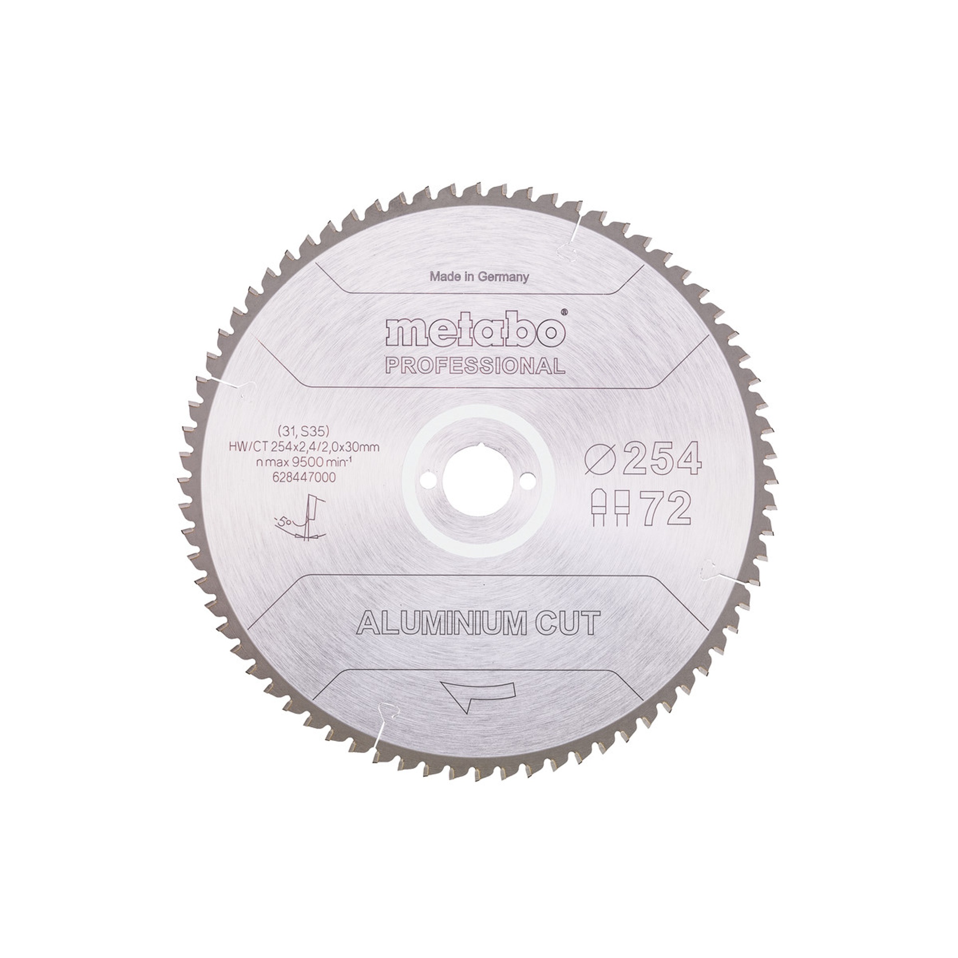 METABO 28447 ALUMINIO Serra Prof 254X2,4X30 Z72 Fz/Tz METABO 28447 ALUMINIO Serra Prof 254X2,4X30 Z72 Fz/Tz