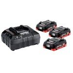 METABO 85132 SET LiHD 4.0 Ah 3 Baterias + Carregador