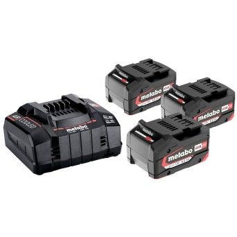 METABO 85048 SET 5,2 Ah 3 Baterias + Carregador
