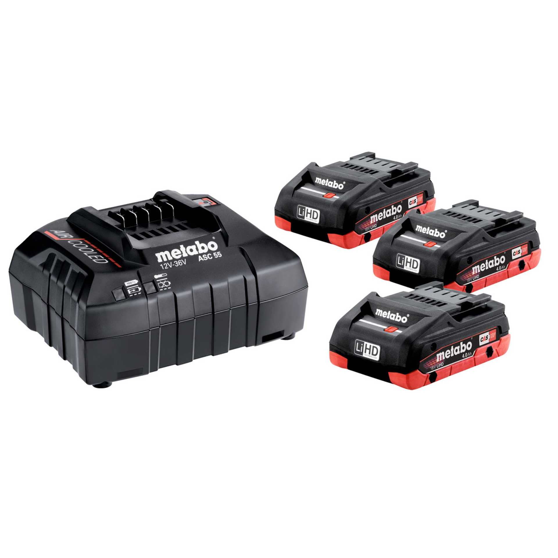 METABO 85132 SET LiHD 4.0 Ah 3 Baterias + Carregador METABO 85132 SET LiHD 4.0 Ah 3 Baterias + Carregador