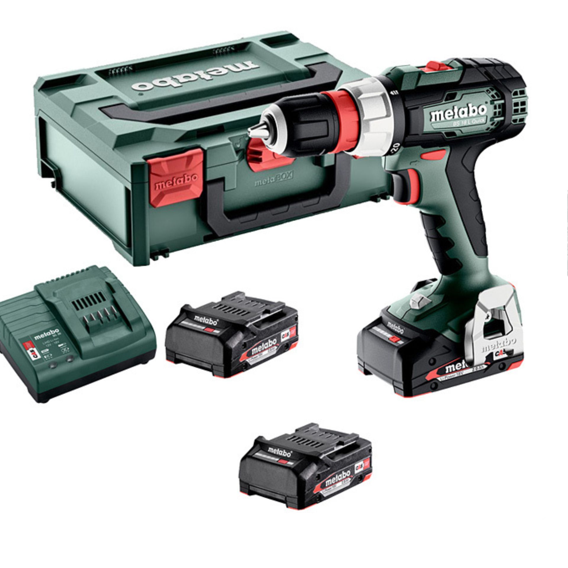 METABO BS 18 L Quick 2X2,0 Ah Berb.Aparaf. S/Fio Metabox METABO BS 18 L Quick 2X2,0 Ah Berb.Aparaf. S/Fio Metabox