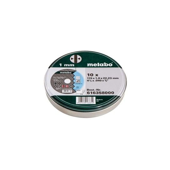 METABO 16398 10Discos Corte 115X1,0X22,23 Mm