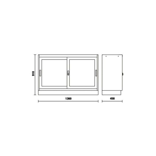 BETA 45000230 C45PRO MAT Módulo Fixo 2 Portas Policarb BETA 45000230 C45PRO MAT Módulo Fixo 2 Portas Policarb