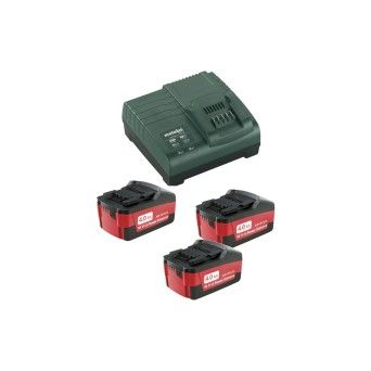 METABO 85049 SET 4 Ah 3 Baterias + Carregador