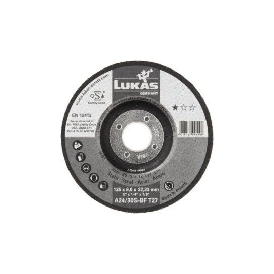 LUKAS T27 1E - Disco de Rebarbar A�o A24/30S
