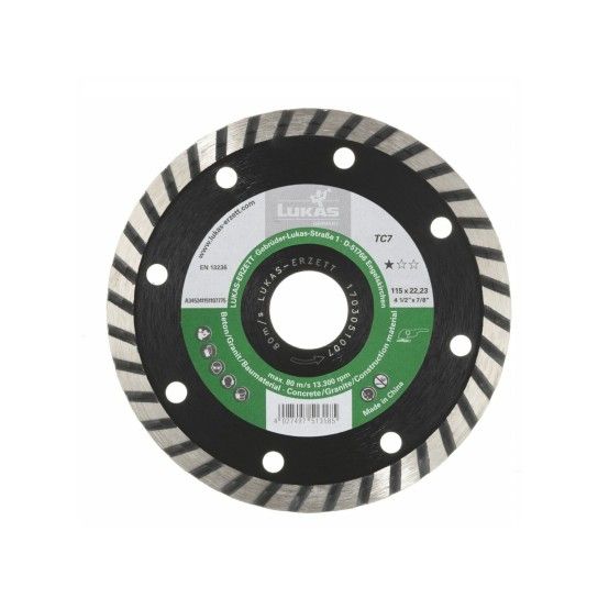 LUKAS TC7 115x22,23 Disco Diamantado