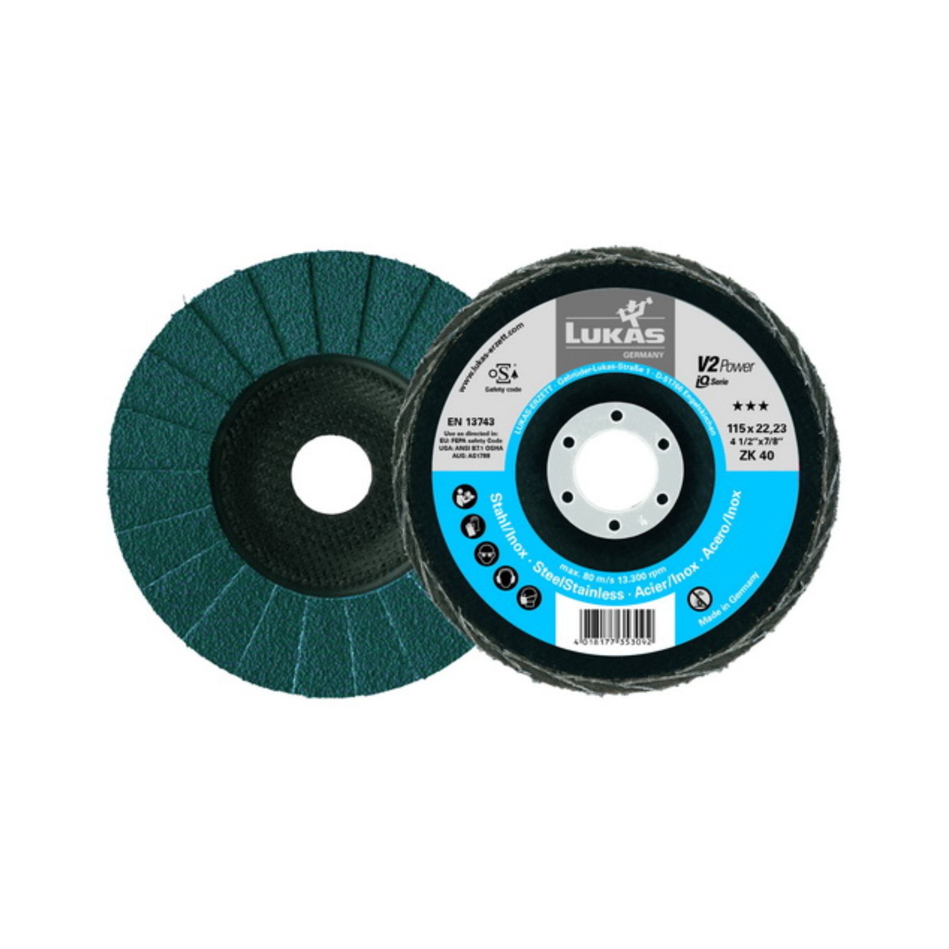 LUKAS V2 POWER 125 ZK 40 - Discos Lamelares para Inox