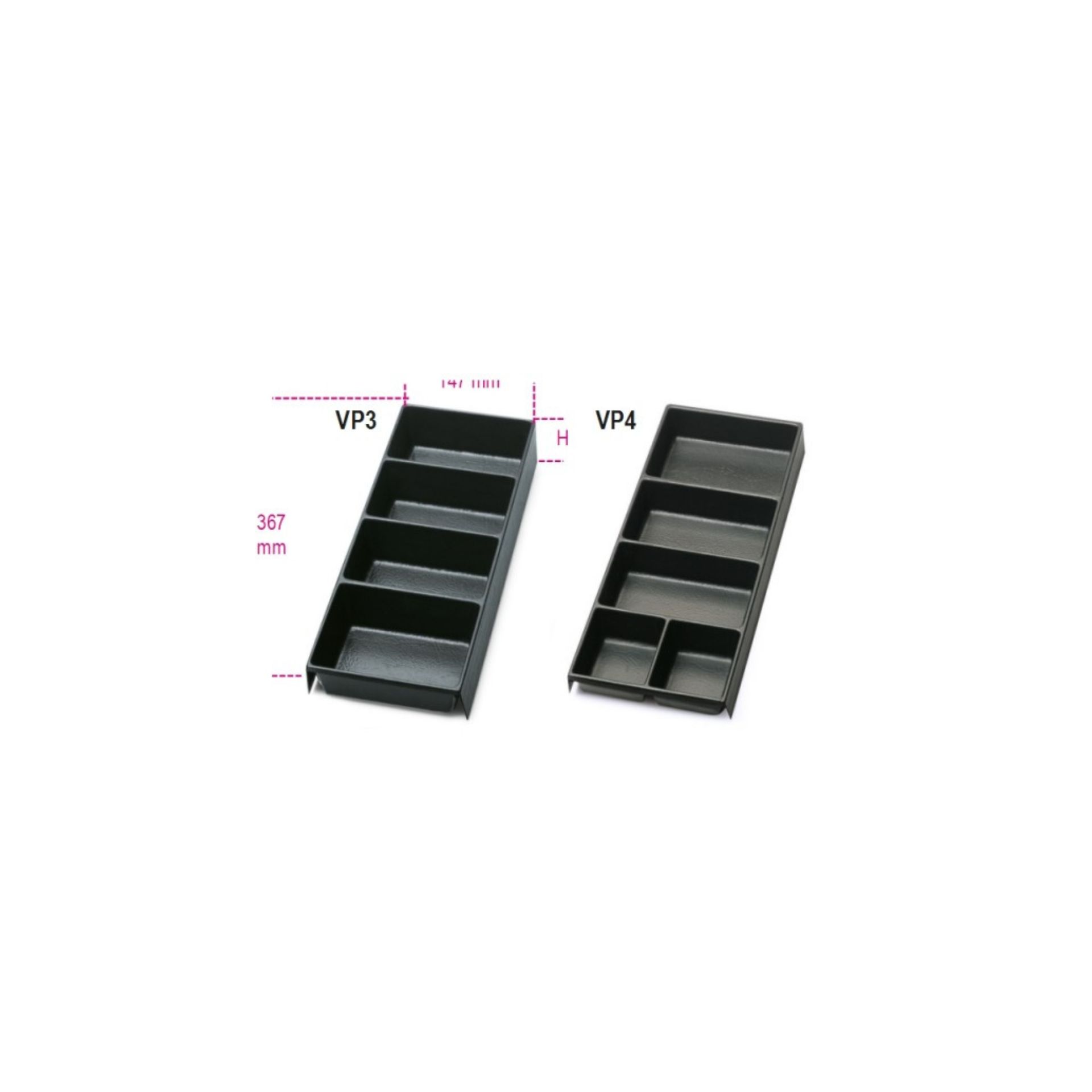 BETA Tabuleiros para peças de pequenas dimensões em material plástico para todos os modelos de carro BETA Tabuleiros para peças de pequenas dimensões em material plástico para todos os modelos de carro
