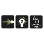 BETA Lanterna LED de elevada luminosidade, em alumnio anodizado robusto, at 500 lumens