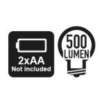 BETA Lanterna LED de elevada luminosidade, em alumnio anodizado robusto, at 500 lumens