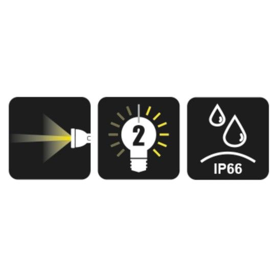 BETA Lanterna LED de elevada luminosidade, em alumínio anodizado robusto, até 1,500 lumens BETA Lanterna LED de elevada luminosidade, em alumínio anodizado robusto, até 1,500 lumens