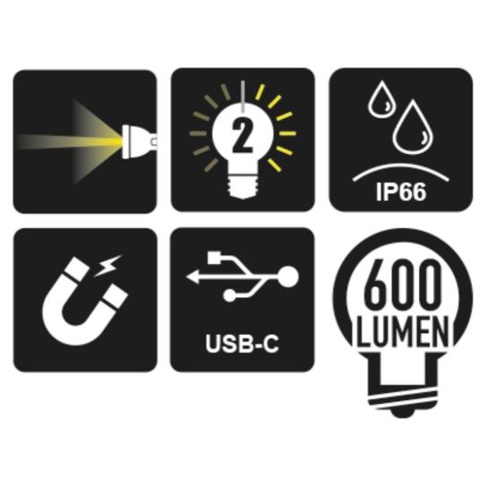 BETA Lâmpada magnética articulada com LEDs de alta luminosidade, em alumínio anodizado robusto, até BETA Lâmpada magnética articulada com LEDs de alta luminosidade, em alumínio anodizado robusto, até