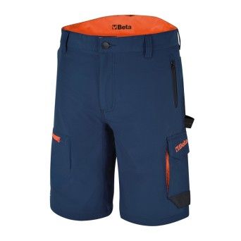 BETA Bermudas de trabalho elsticas, leves, estilo multibolsos, 86%nylon-14%elastano,140g/m2, 