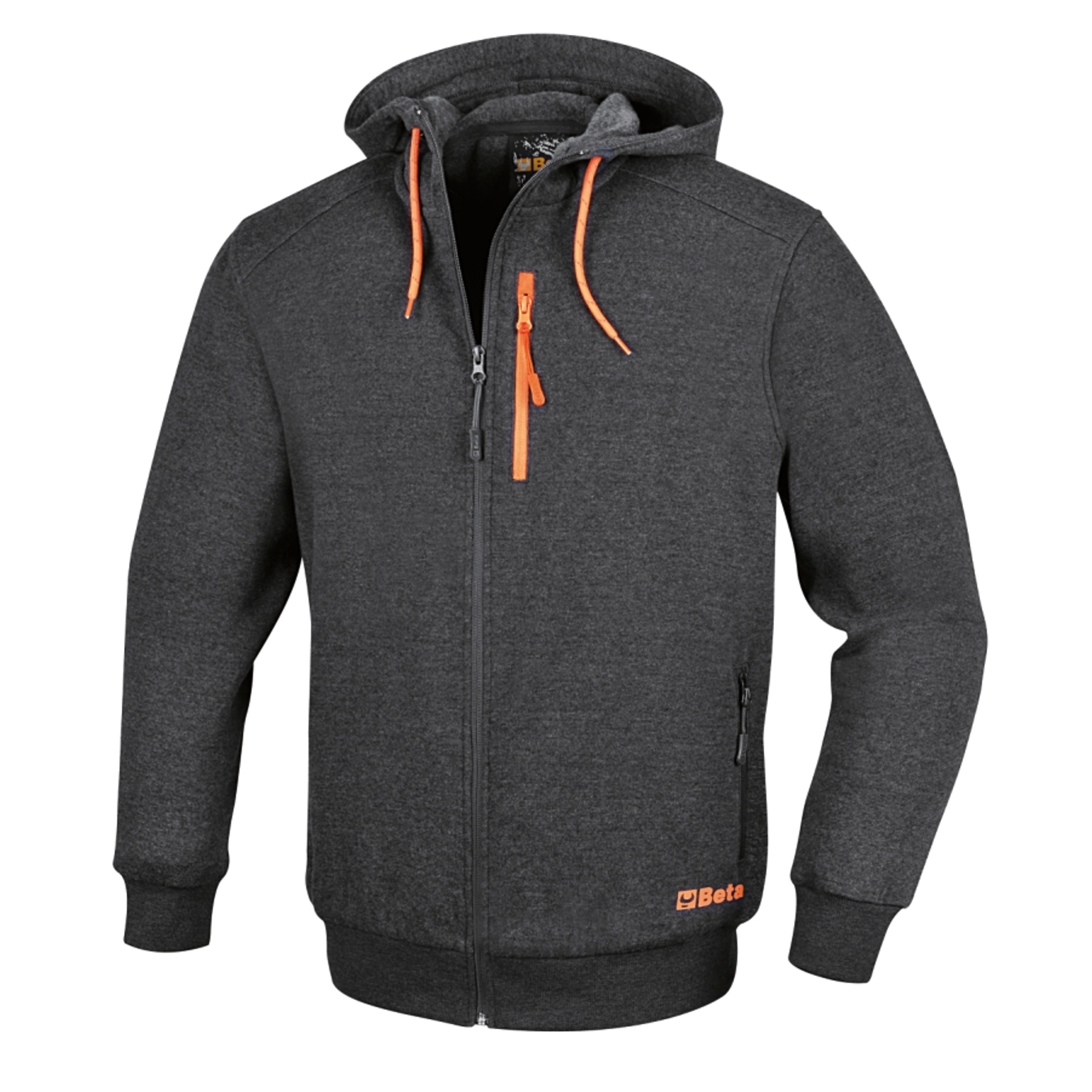 BETA Camisola com capuz, fecho de correr comprido