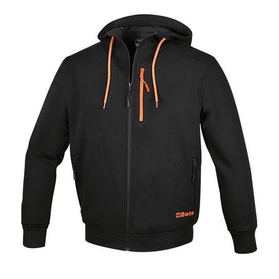 BETA Camisola com capuz, fecho de correr comprido