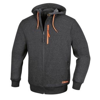 BETA Camisola com capuz, fecho de correr comprido