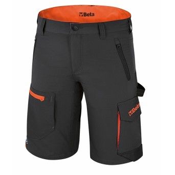BETA Bermudas de trabalho elsticas, leves, estilo multibolsos, 86%nylon-14%elastano,140g/m2, 