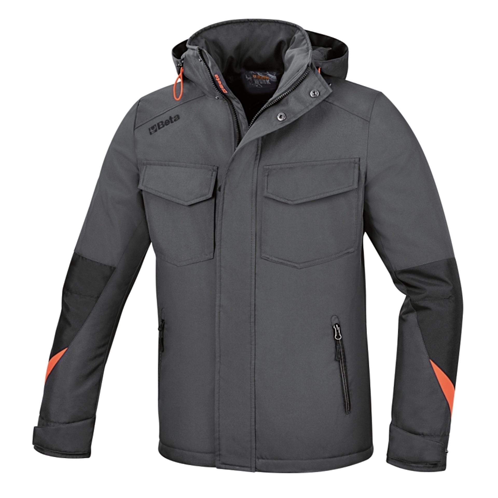 BETA Casaco Anorak em poliéster Oxford 300D impermeável, revestimento PU, cinza BETA Casaco Anorak em poliéster Oxford 300D impermeável, revestimento PU, cinza