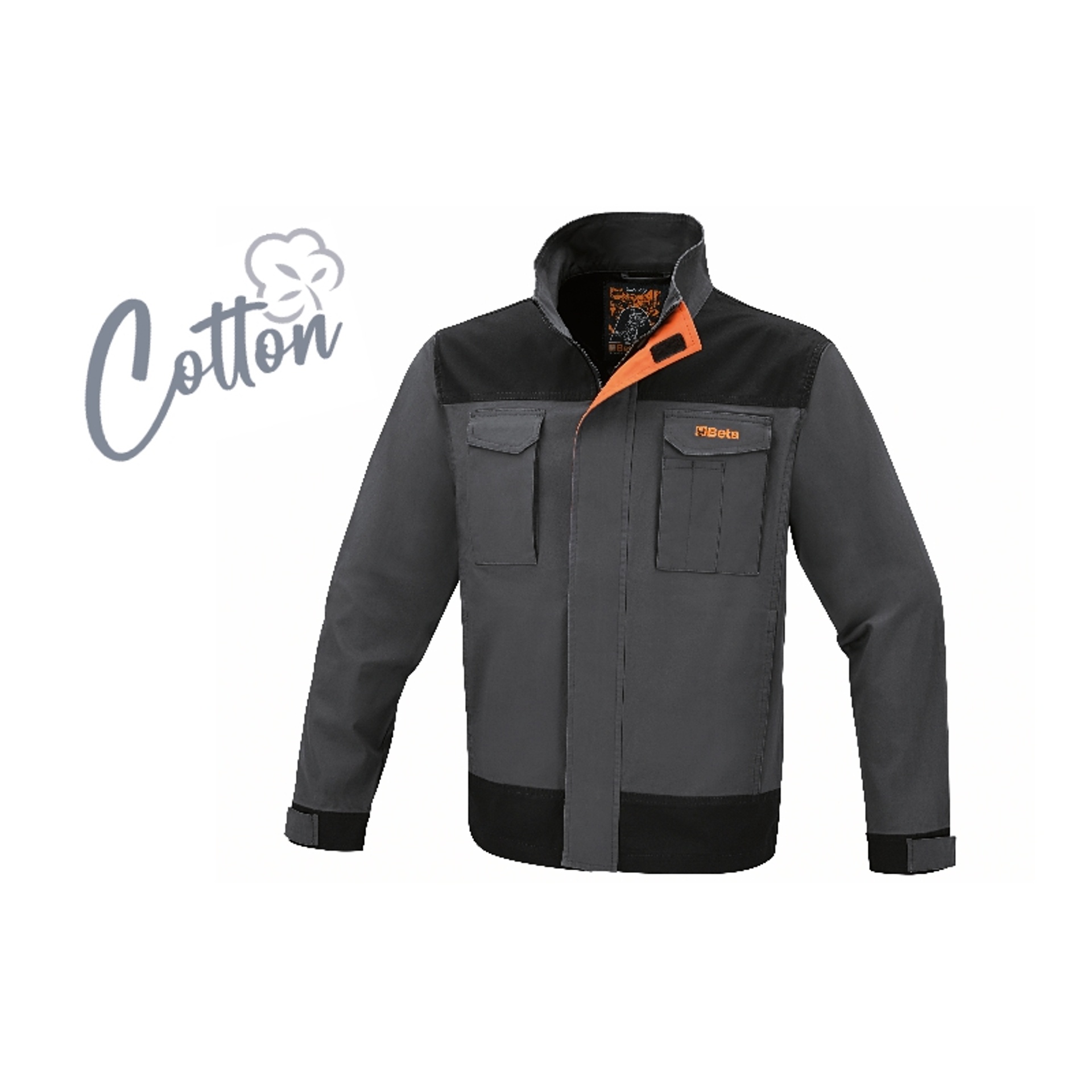 BETA Casaco de trabalho, 100% algodão elástico, 220 g/m2 Slim fit BETA Casaco de trabalho, 100% algodão elástico, 220 g/m2 Slim fit