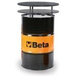 BETA Mesa bido em chapa de ao, com tampo em btula envernizada