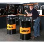 BETA Mesa bido em chapa de ao, com tampo em btula envernizada