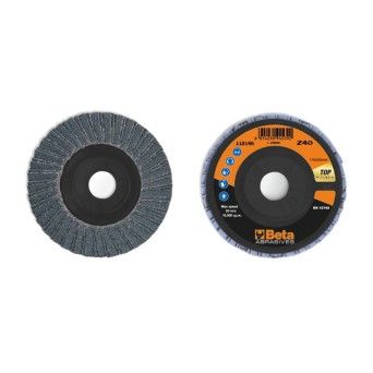 BETA Discos lamelados com tela abrasiva de zircnia suporte em plstico e lmina dupla