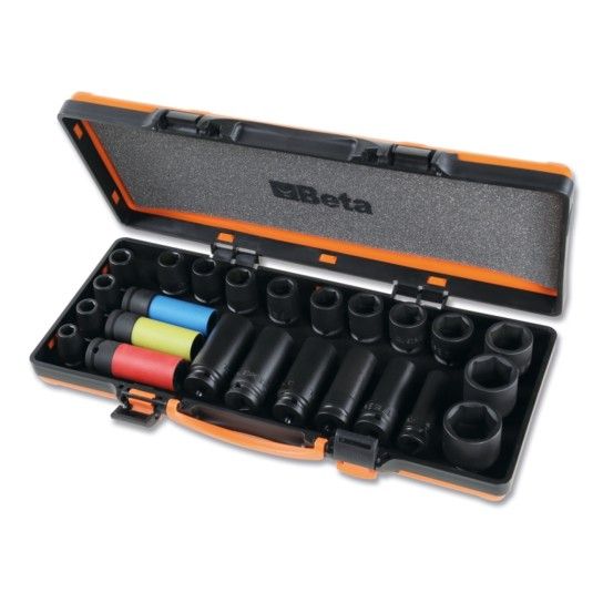 BETA Jogo de 24 chaves de caixa de impacto, quadra fmea 1/2