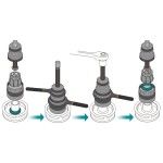 BETA Kit extrator para anéis de rolamentos cubos de rodas BETA Kit extrator para anéis de rolamentos cubos de rodas