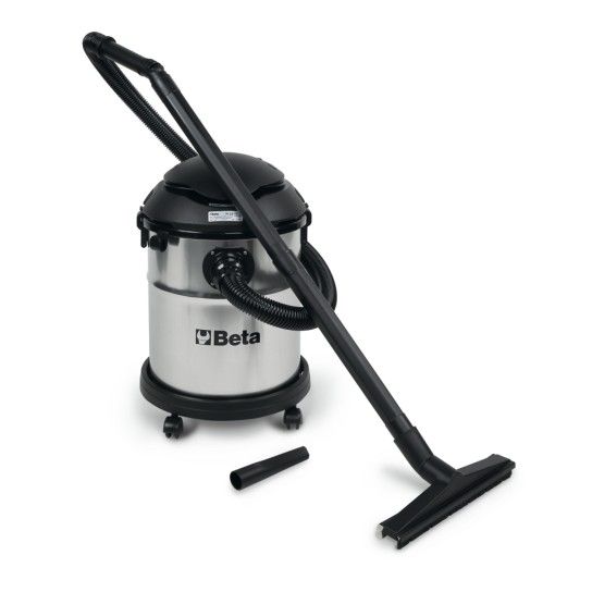 BETA Aspirador para slidos e lquidos,20l, tambor em ao inox