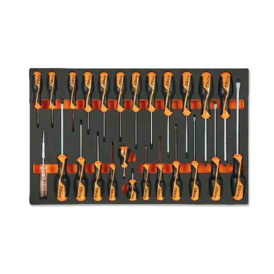 BETA Tabuleiro malevel com chaves Beta Grip para parafusos de perfil Phillips e Torx