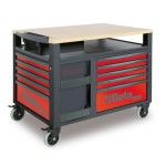 BETA Trolley SuperTankcom plano de trabalho em madeira e10gavetas