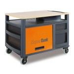 BETA Trolley SuperTankcom plano de trabalho em madeira e10gavetas