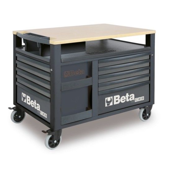 BETA Trolley SuperTank com plano de trabalho em madeira e 10 gavetas BETA Trolley SuperTank com plano de trabalho em madeira e 10 gavetas