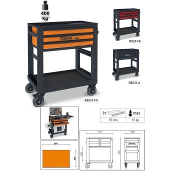 BETA Carro com 3 gavetas